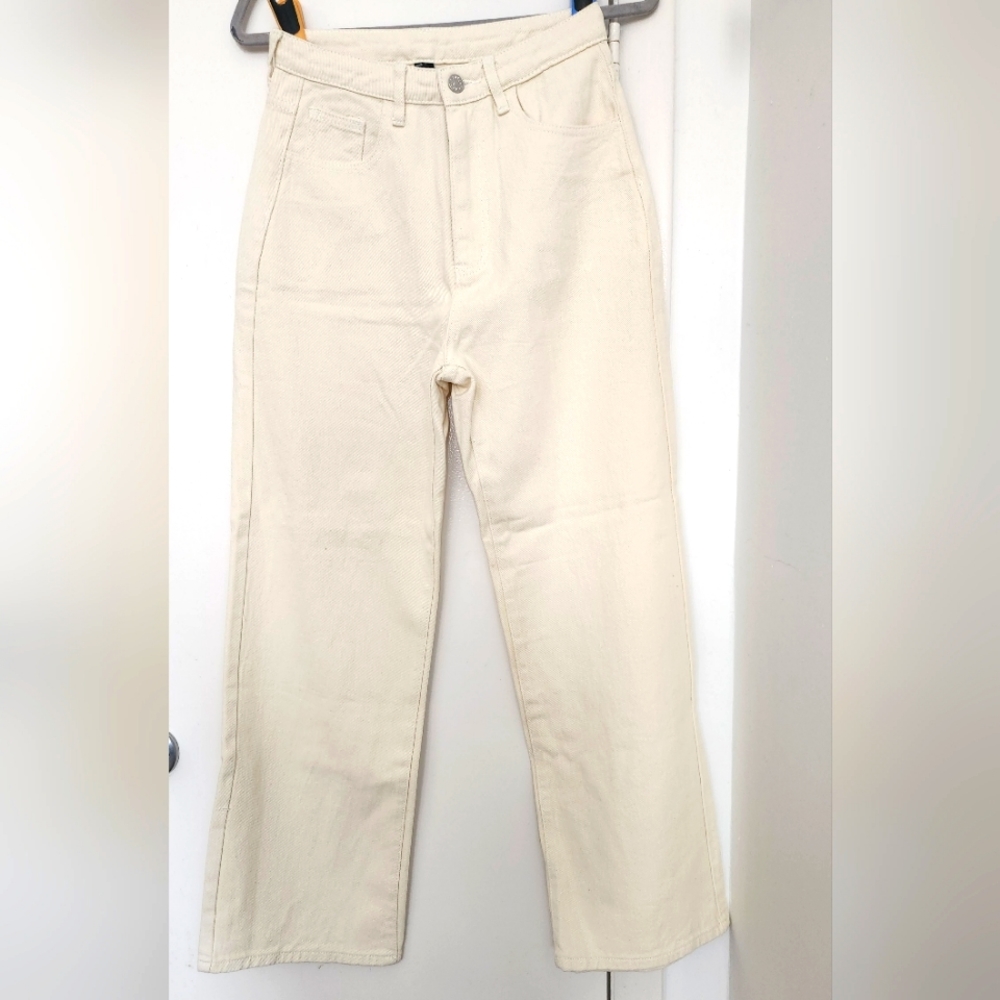 Cider Size Small Cream Colored Trouser Jeans NWT